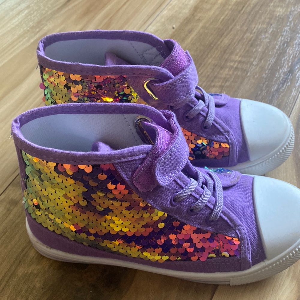 Girls Sequin High Tops